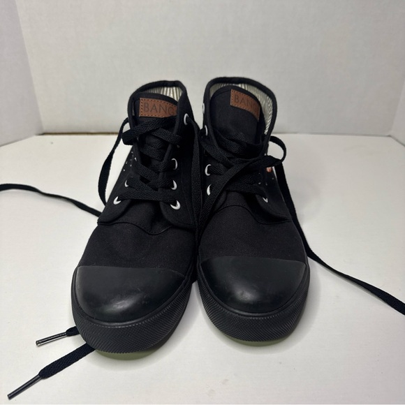 BANGS Black High-Top Sneakers with Planet Embroidery - Picture 3 of 8